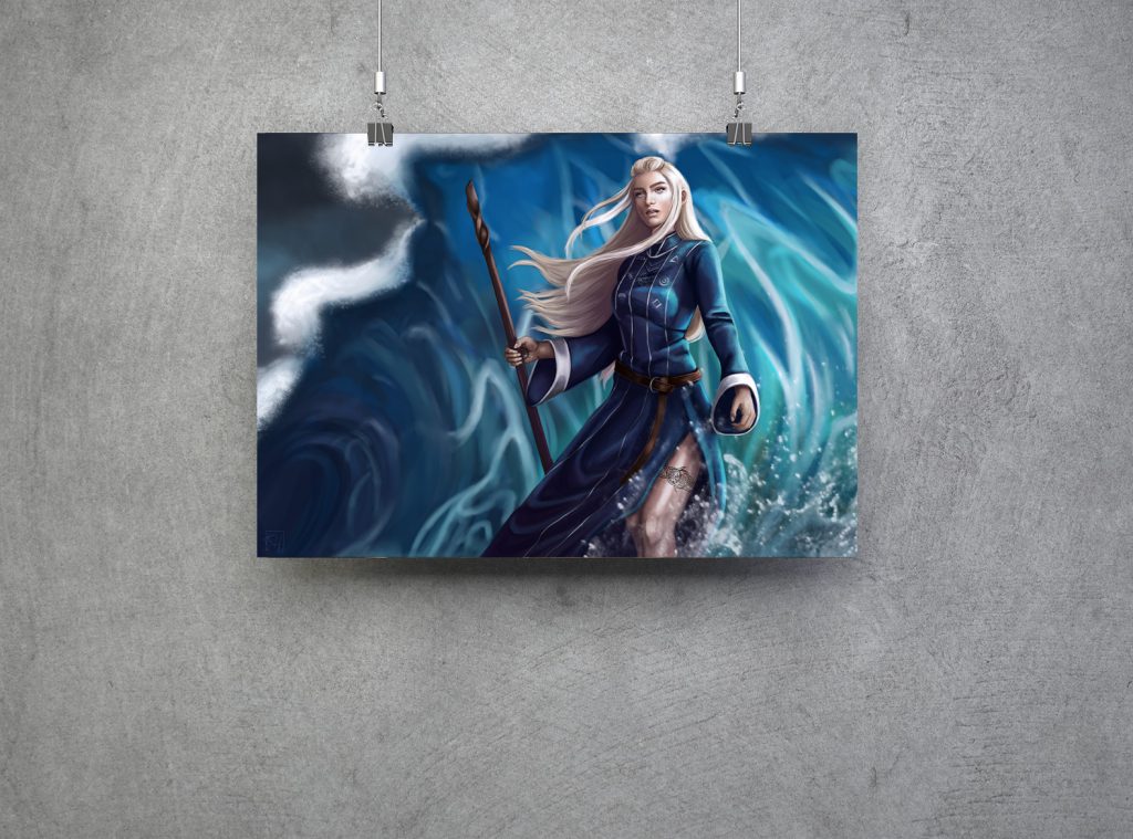 Wand aus Wogen - Kunstdruck A4
