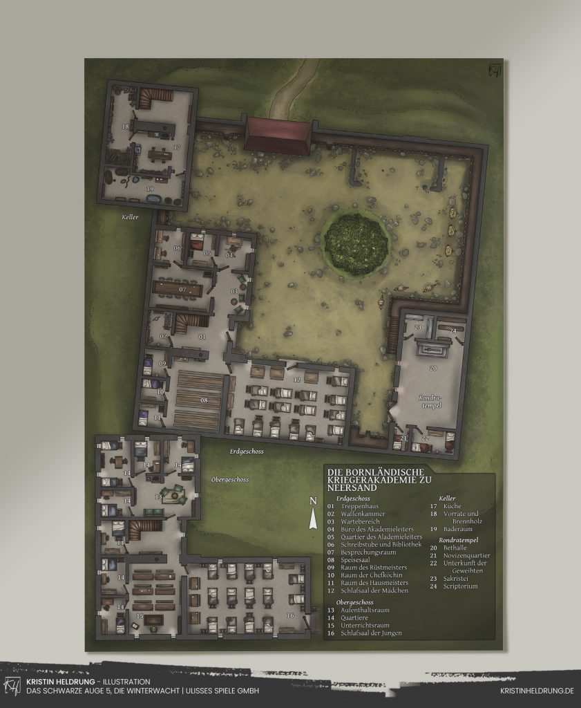 Die Bornländische Kriegerakademie zu Neersand - Kunstdruck A4