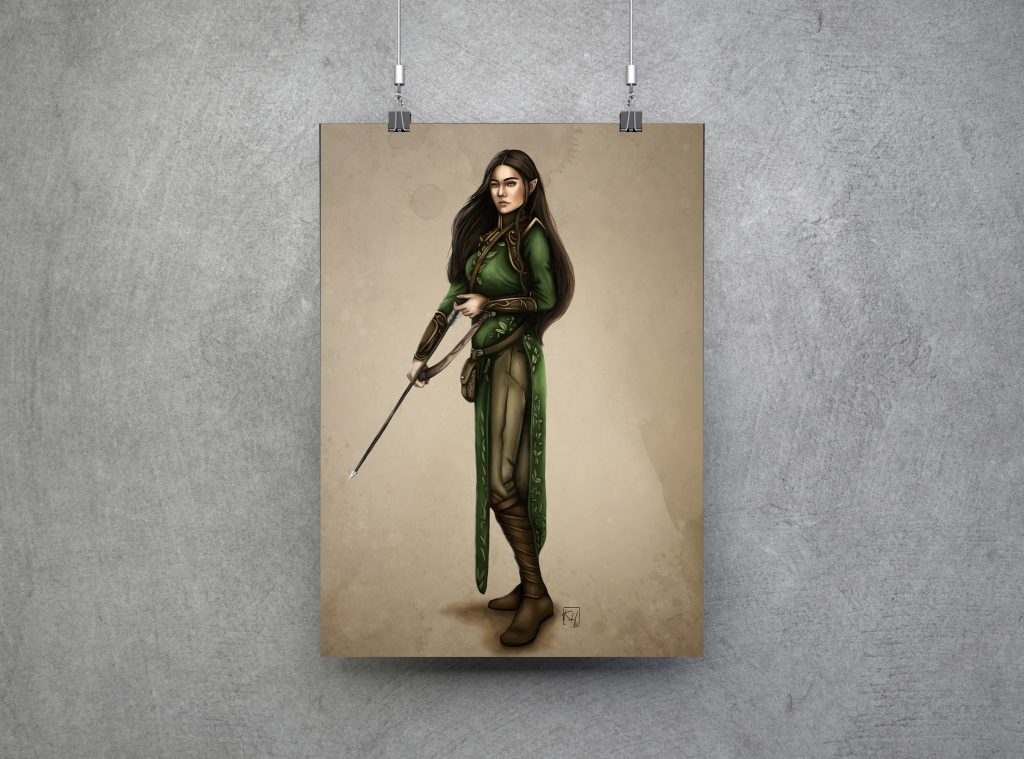 Eldariel Charactersheet - Kunstdruck A4