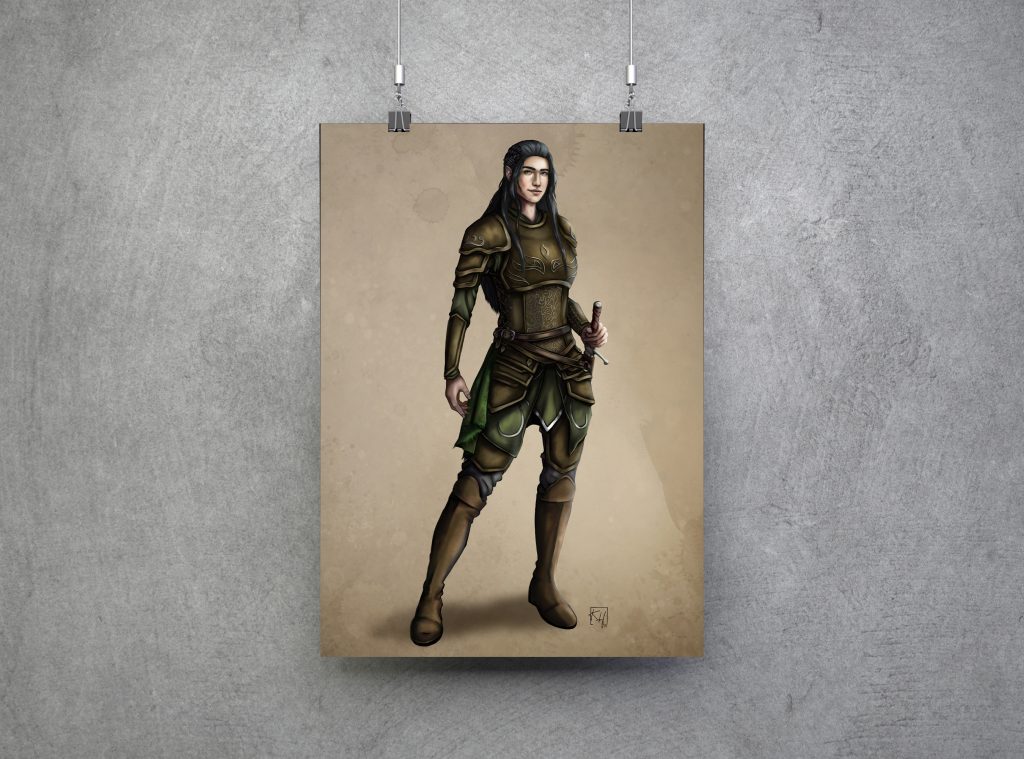 Shaya Charactersheet - Kunstdruck