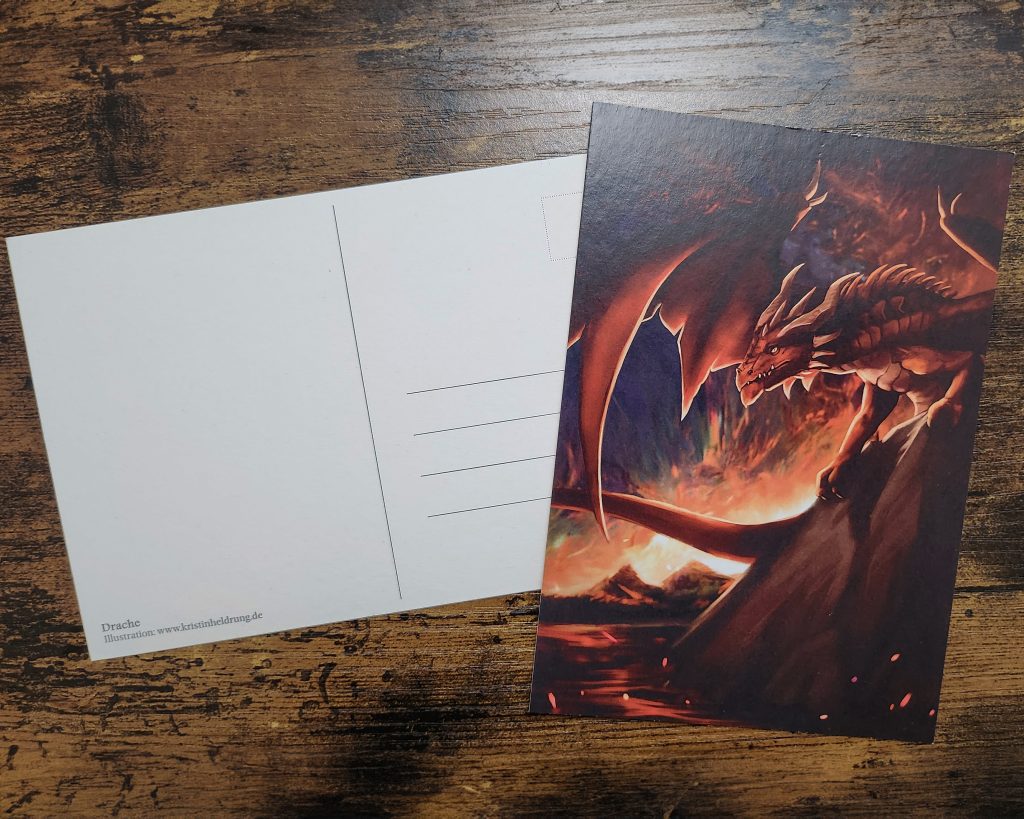 Drache - Postkarte