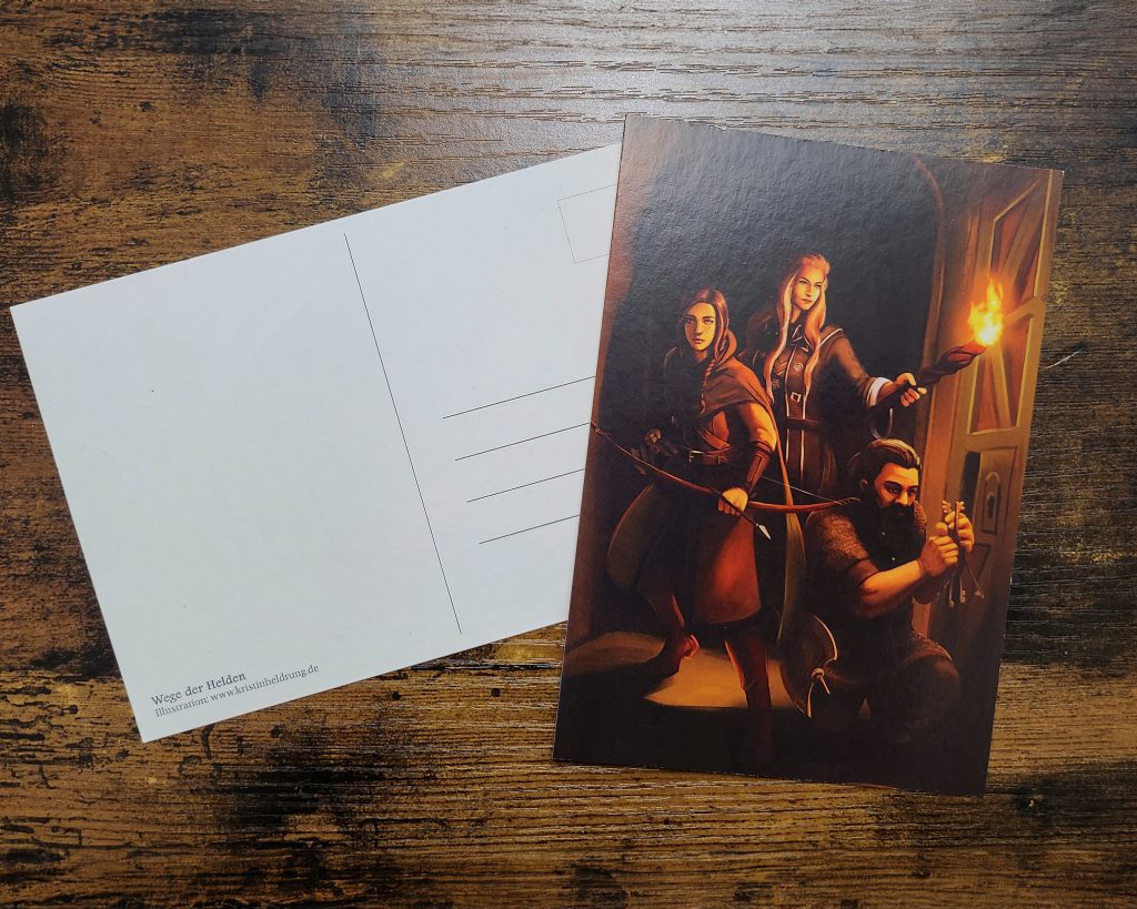 Wege der Helden - Postkarte