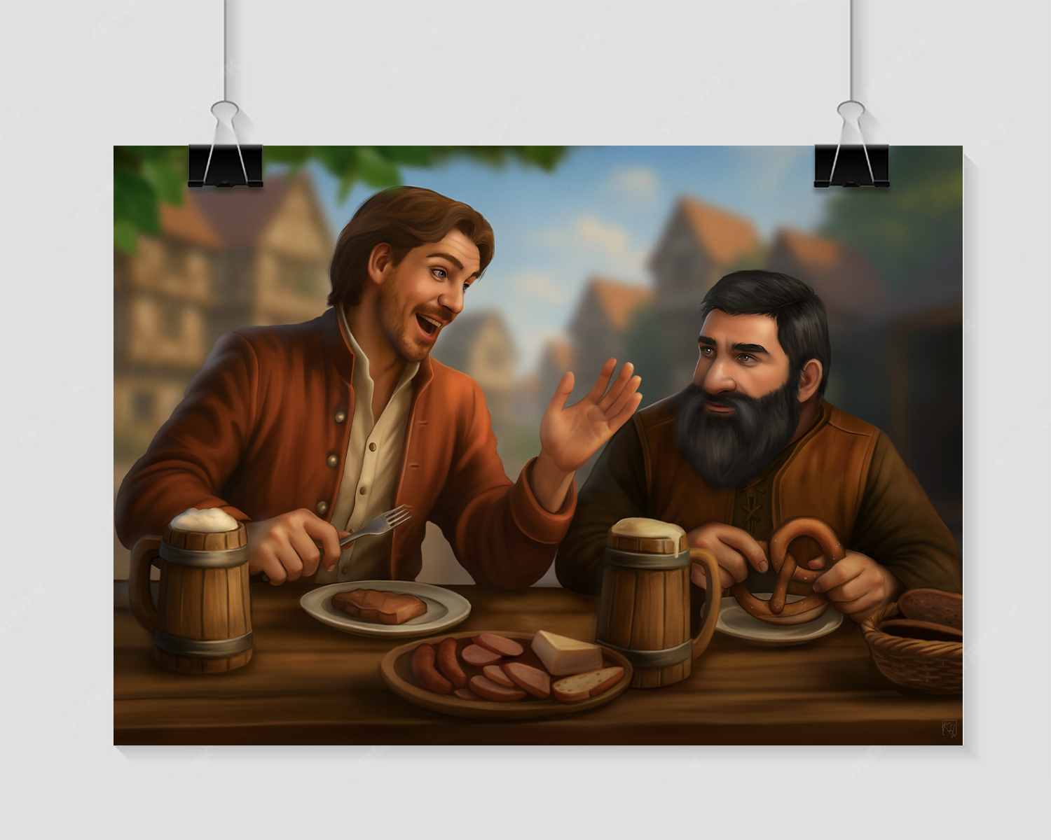 Brot und Bier - Kunstdruck A3