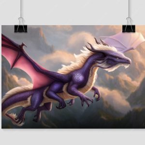 Purpurne Schwingen - Kunstdruck A3