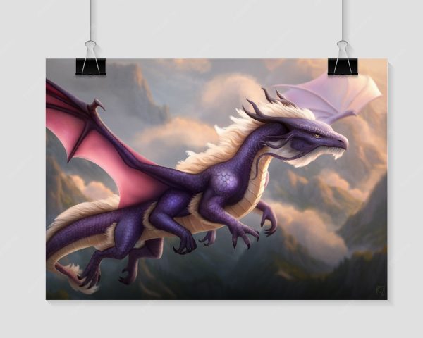 Purpurne Schwingen - Kunstdruck A3